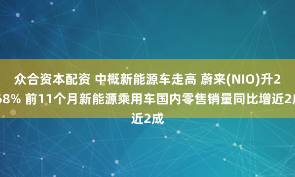 众合资本配资 中概新能源车走高 蔚来(NIO)升2.68% 前11个月新能源乘用车国内零售销量同比增近2成